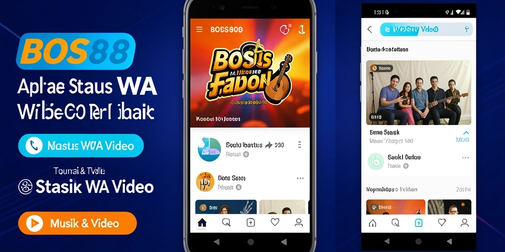 Tampilan antarmuka BOS88 yang menawan untuk Status WA Video.