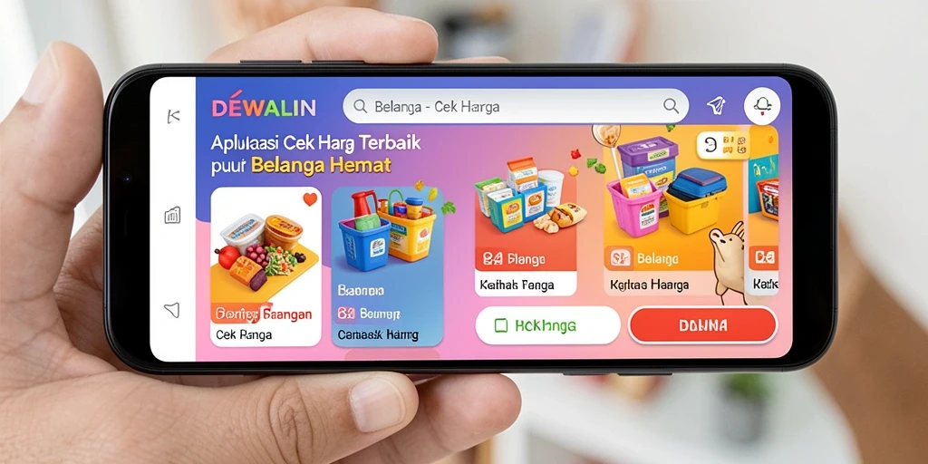 Antarmuka <strong>DEWALIN</strong> yang intuitif untuk cek harga produk.