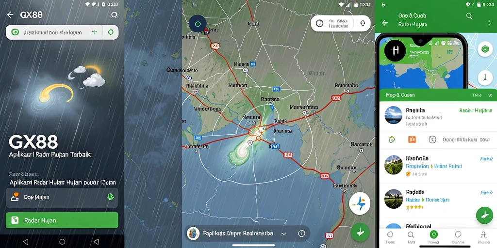 Tampilan antarmuka radar hujan yang informatif dan jelas.