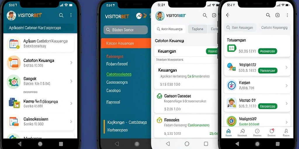 Antarmuka aplikasi Catatan Keuangan VISITORBET yang intuitif dan ramah pengguna.