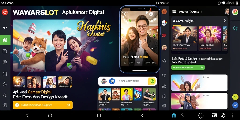 Antarmuka WAWARSLOT yang menarik dan mudah digunakan untuk mengedit gambar.